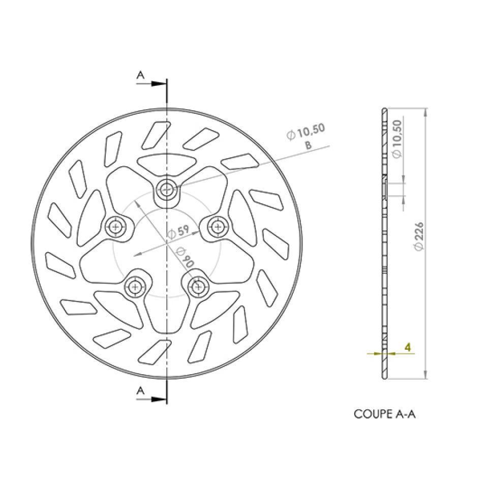 Disque de frein avant NG Brakes pour Scooter Peugeot 125 Tweet Neuf