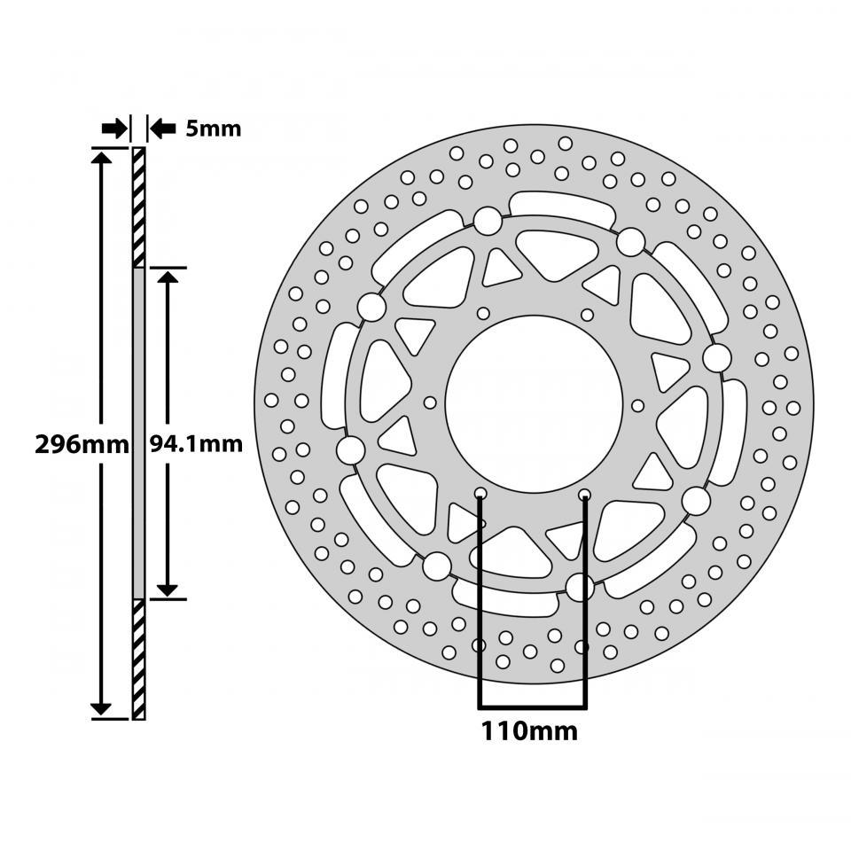 Disque de frein avant Newfren pour Moto Honda 600 CB 2006 à 2012 DF5211EF Neuf