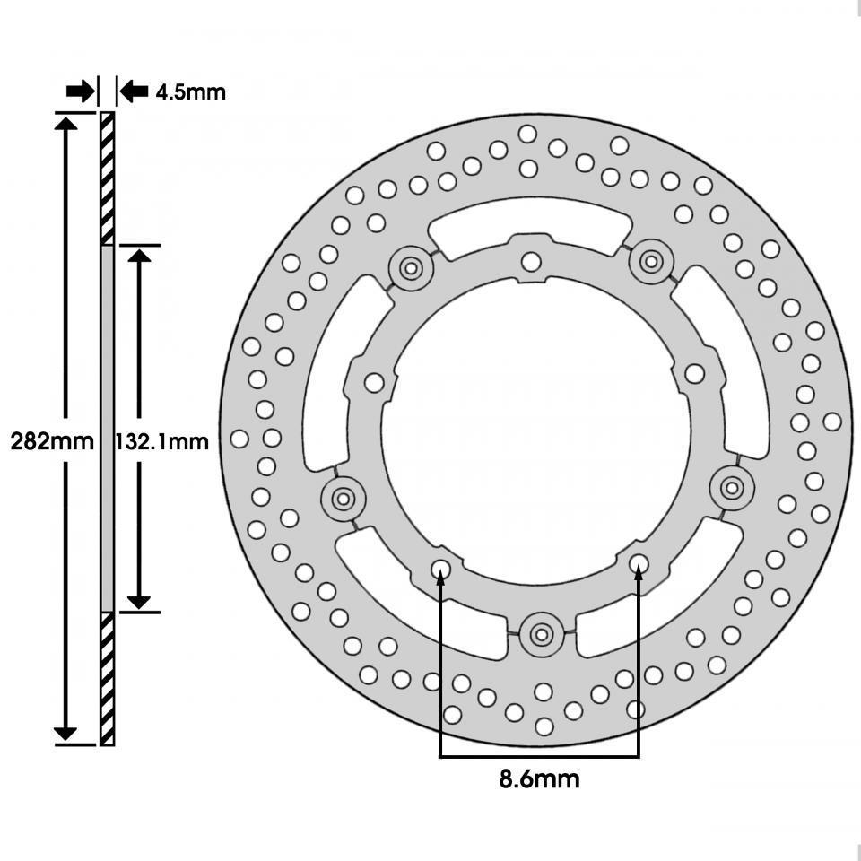 Disque de frein avant Newfren pour Moto Yamaha 700 MT-07 Après 2014 DF5321AF Neuf
