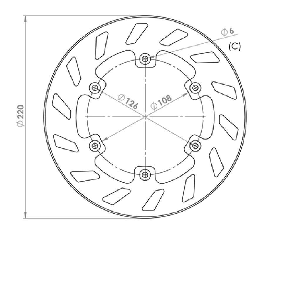 Disque de frein avant NG pour Moto Beta 50 MX Enduro 1995 à 1996 0030611