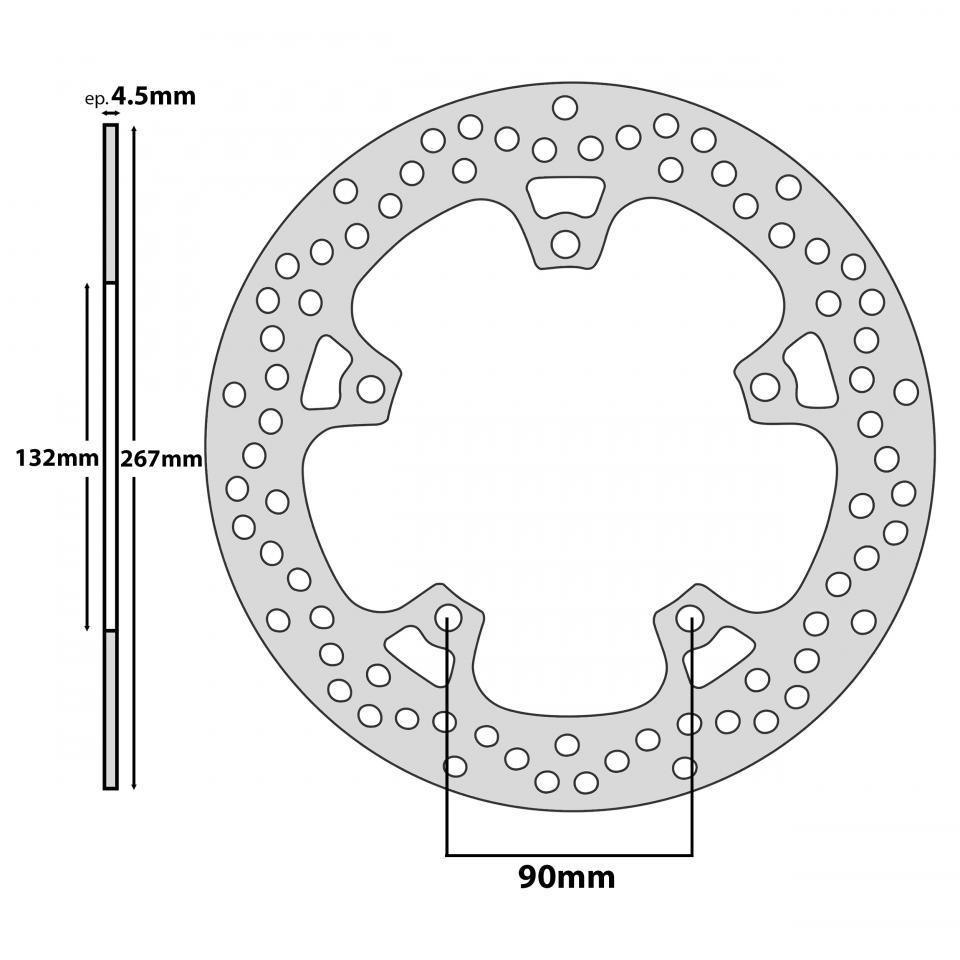 Disque de frein avant P2R pour Scooter Yamaha 125 X-Max 2006 à 2017 Neuf