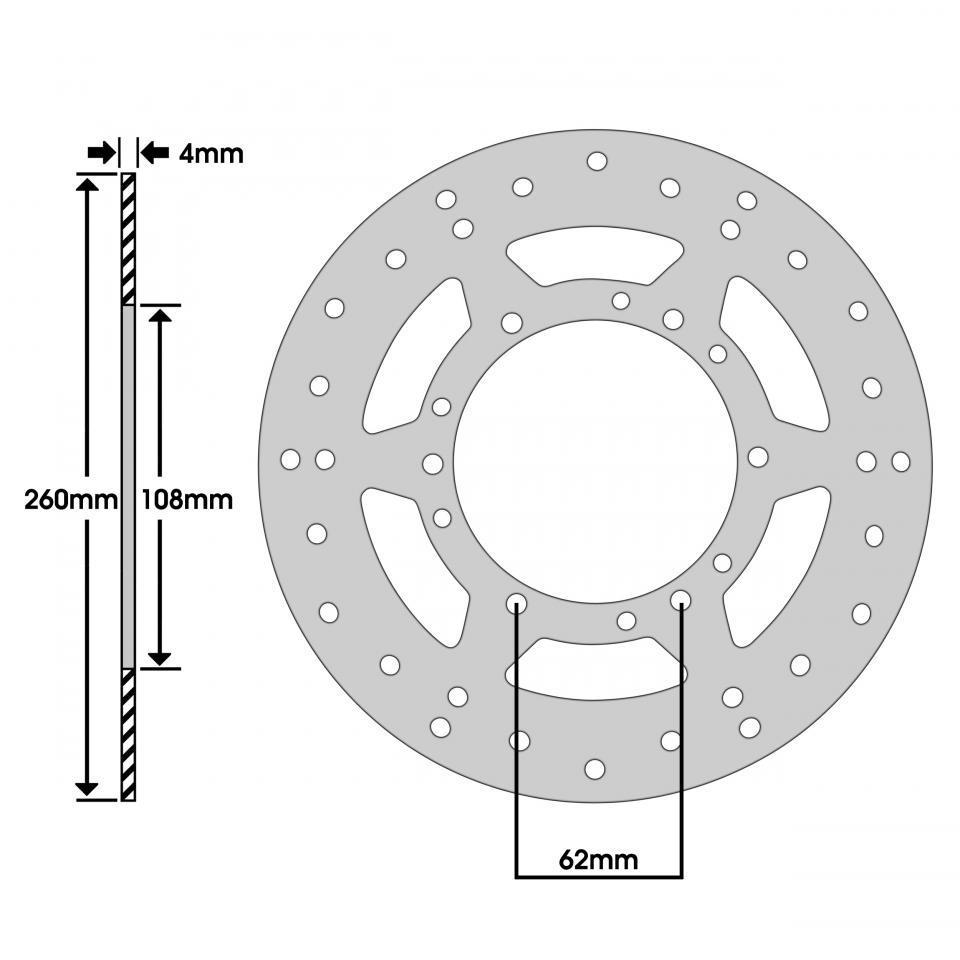 Disque de frein avant IGM pour Moto Malaguti 50 MRX 2009 à 2020 Neuf