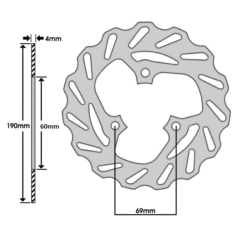 Disque de frein avant Polini pour Scooter Aprilia 125 Habana Après 1999 Neuf