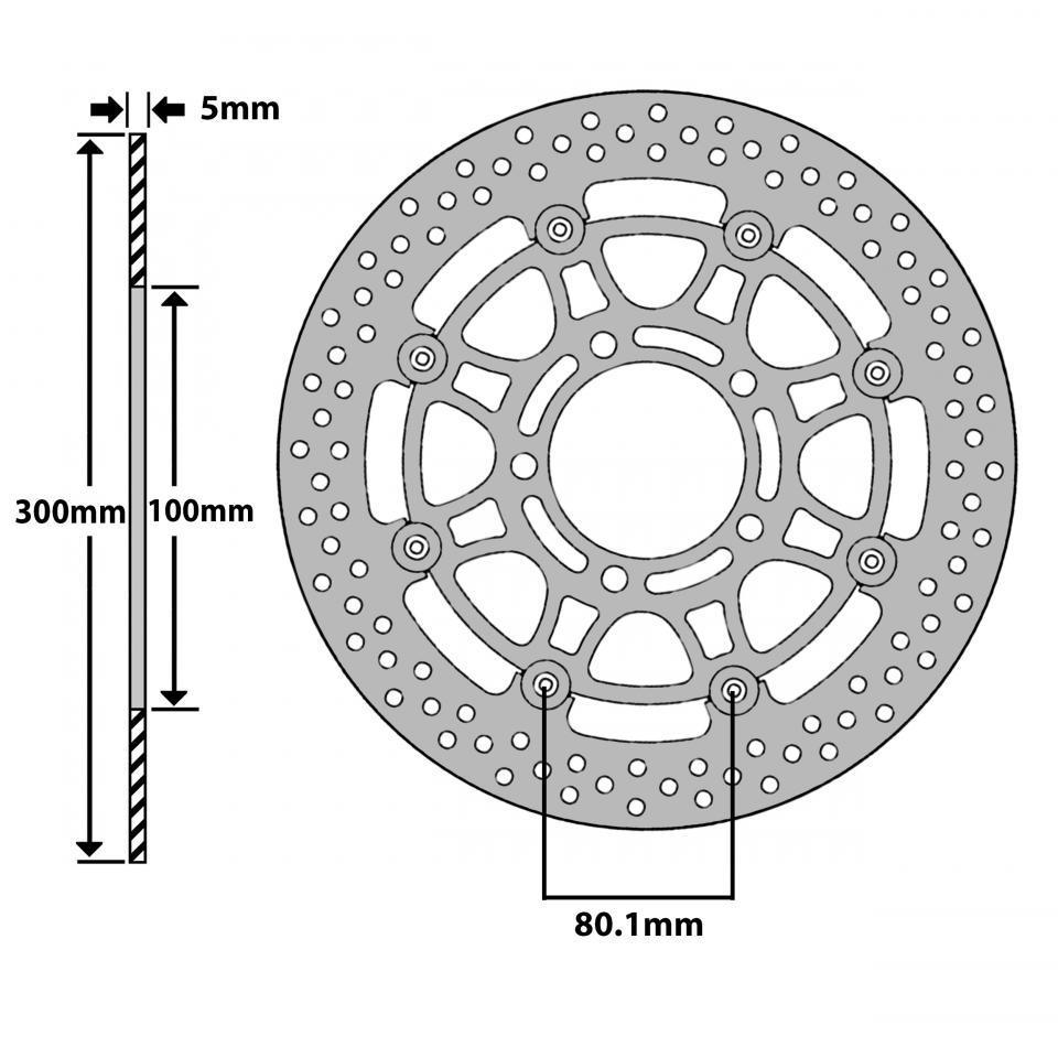 photo piece : Disque de frein avant->Kawasaki Er6-F