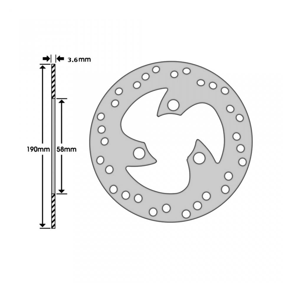Disque de frein avant P2R pour Scooter Malaguti 50 F15 1999 à 2020 Neuf