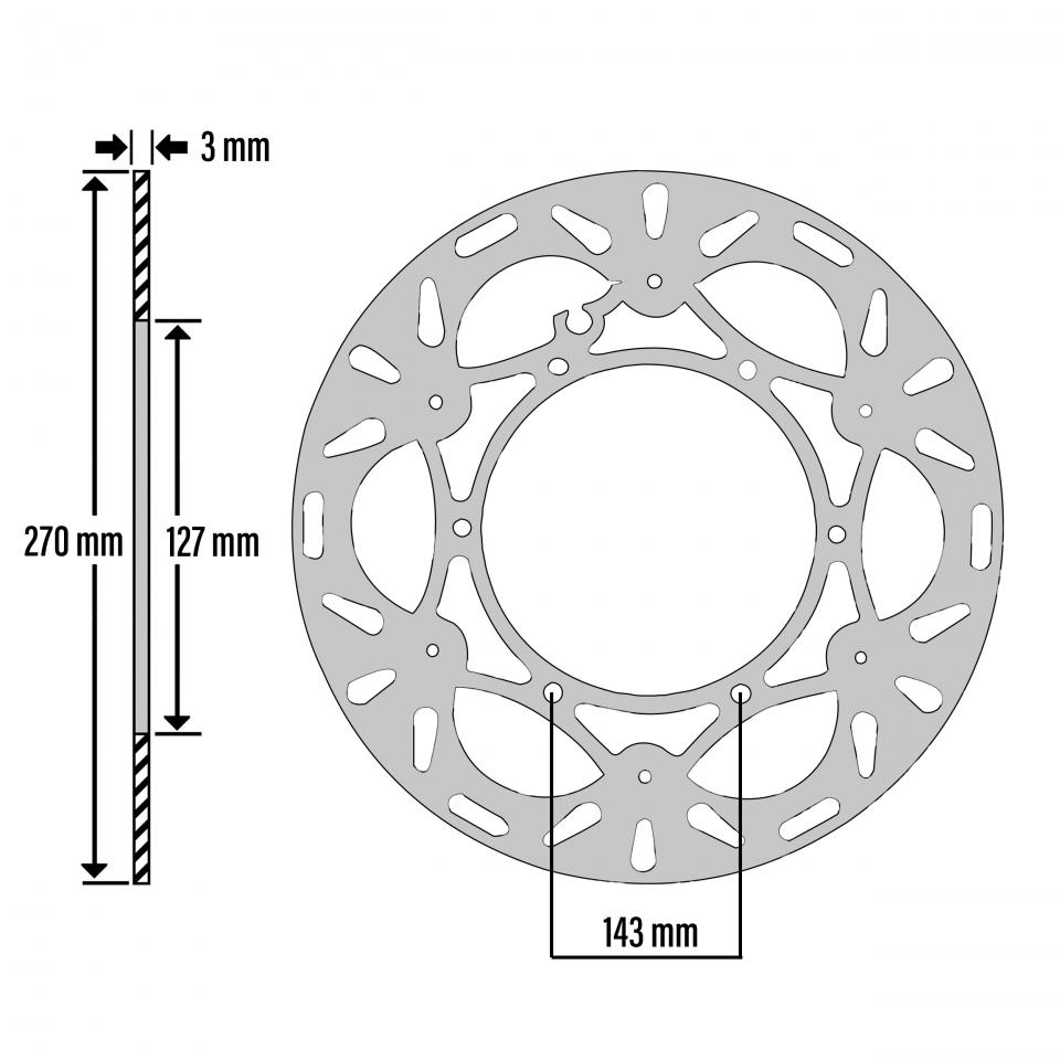 Disque de frein avant Newfren pour Moto Husqvarna 250 FC Après 2014 Neuf