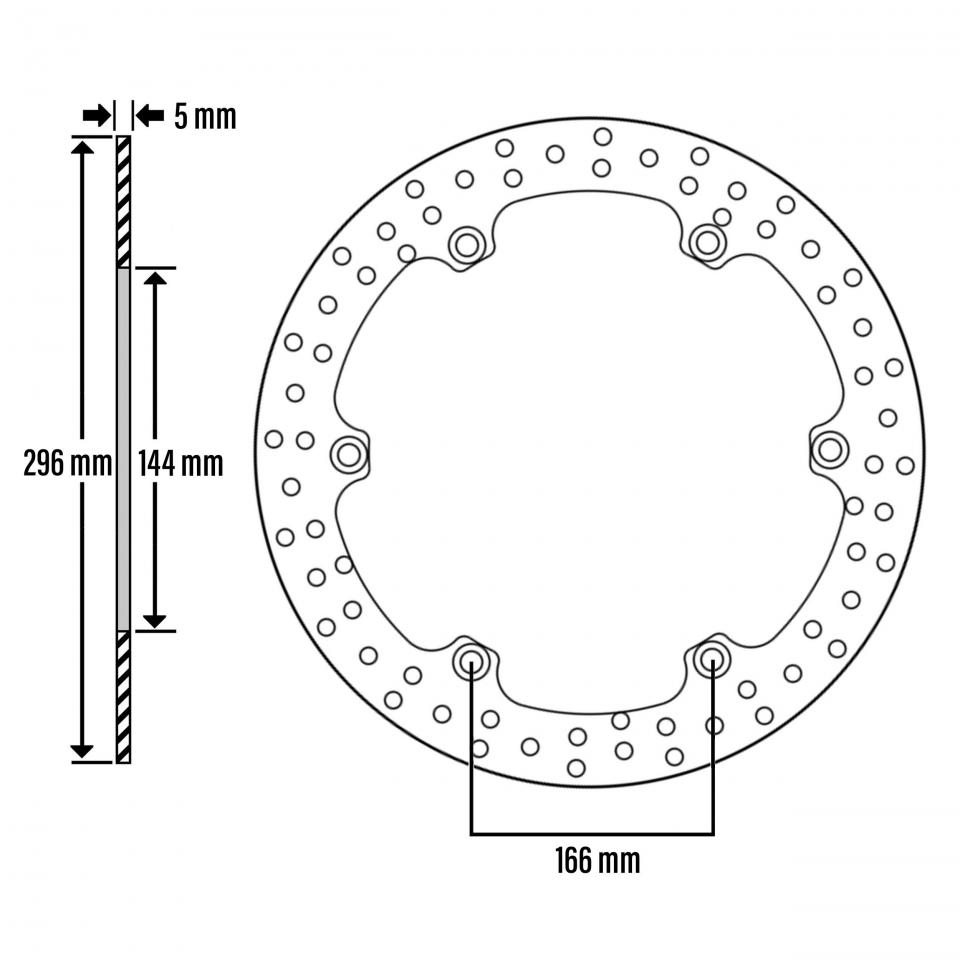 Disque de frein avant Newfren pour Moto Honda 500 Cbr R 2013 à 2021 Neuf