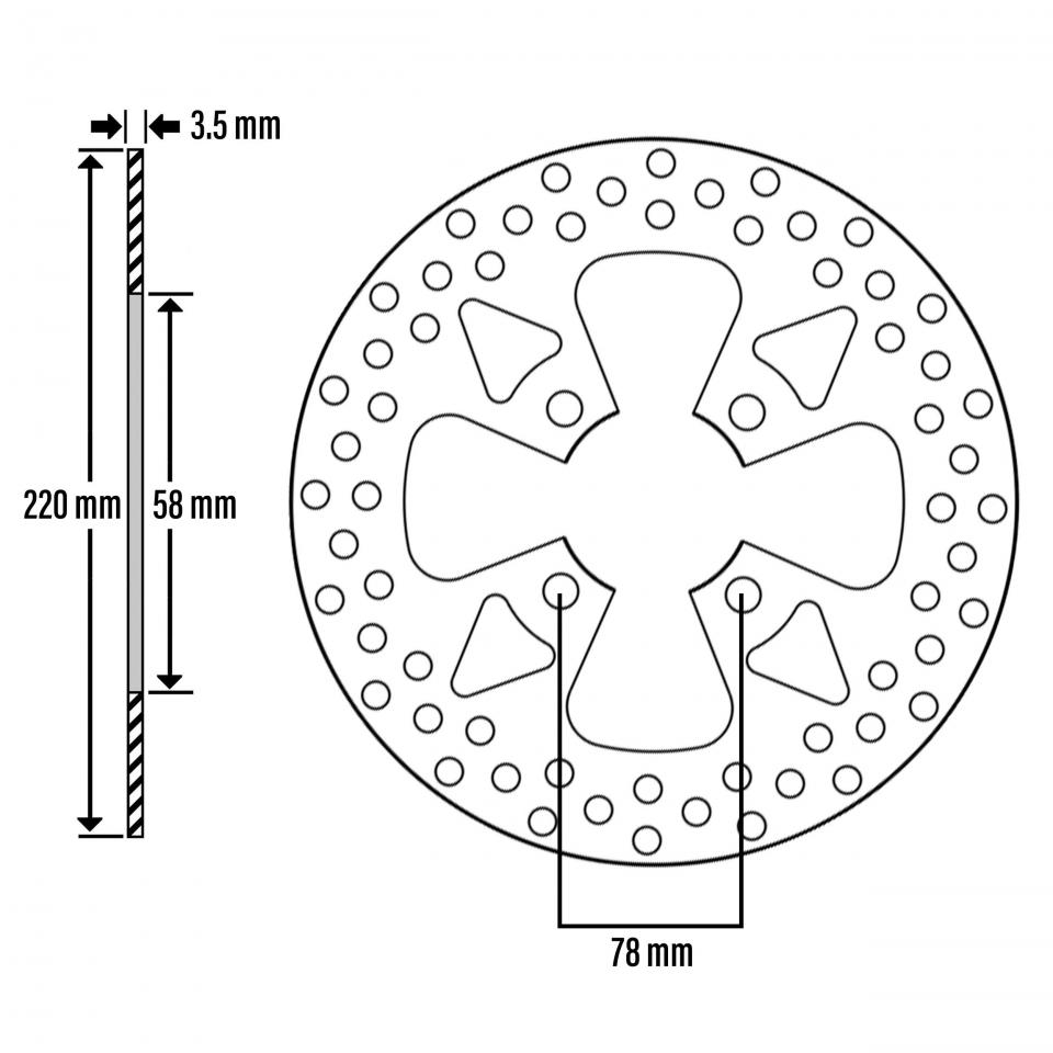 Disque de frein avant Newfren pour Scooter Honda 50 NSC Vision 2010 à 2018 Neuf