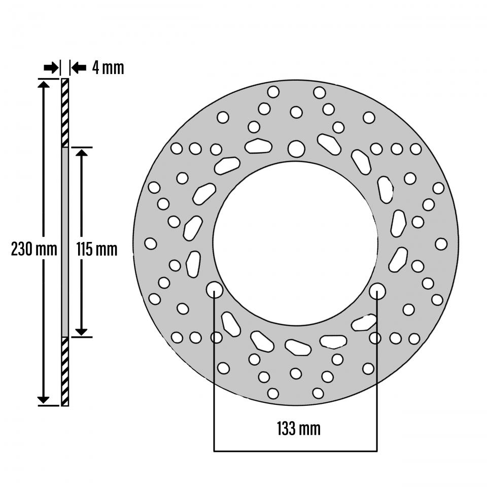 Disque de frein avant Newfren pour pour Auto Neuf