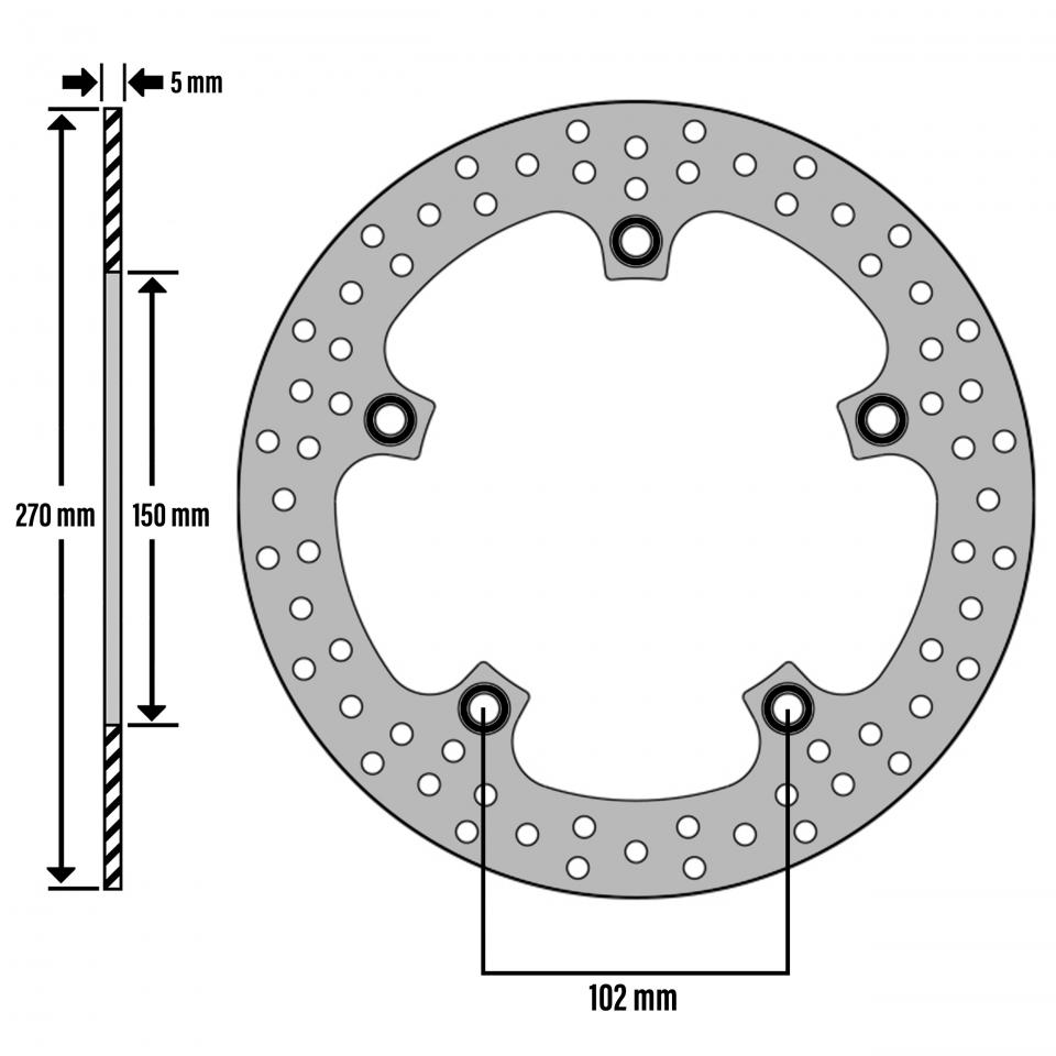 Disque de frein avant Newfren pour Scooter BMW C Evolution 2012 à 2021 Neuf