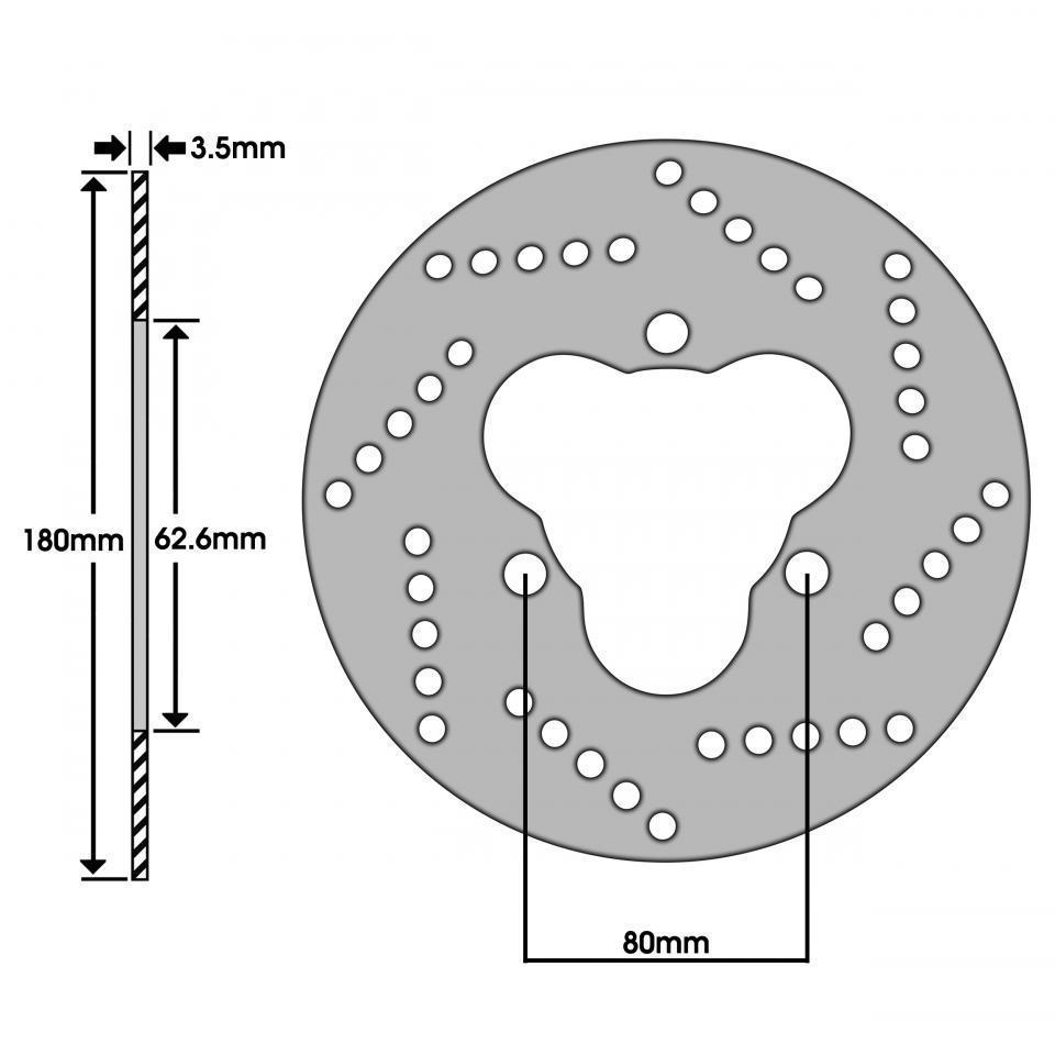 Disque de frein arrière Newfren pour Moto Derbi 50 Senda Sm 1997 à 1999 Neuf