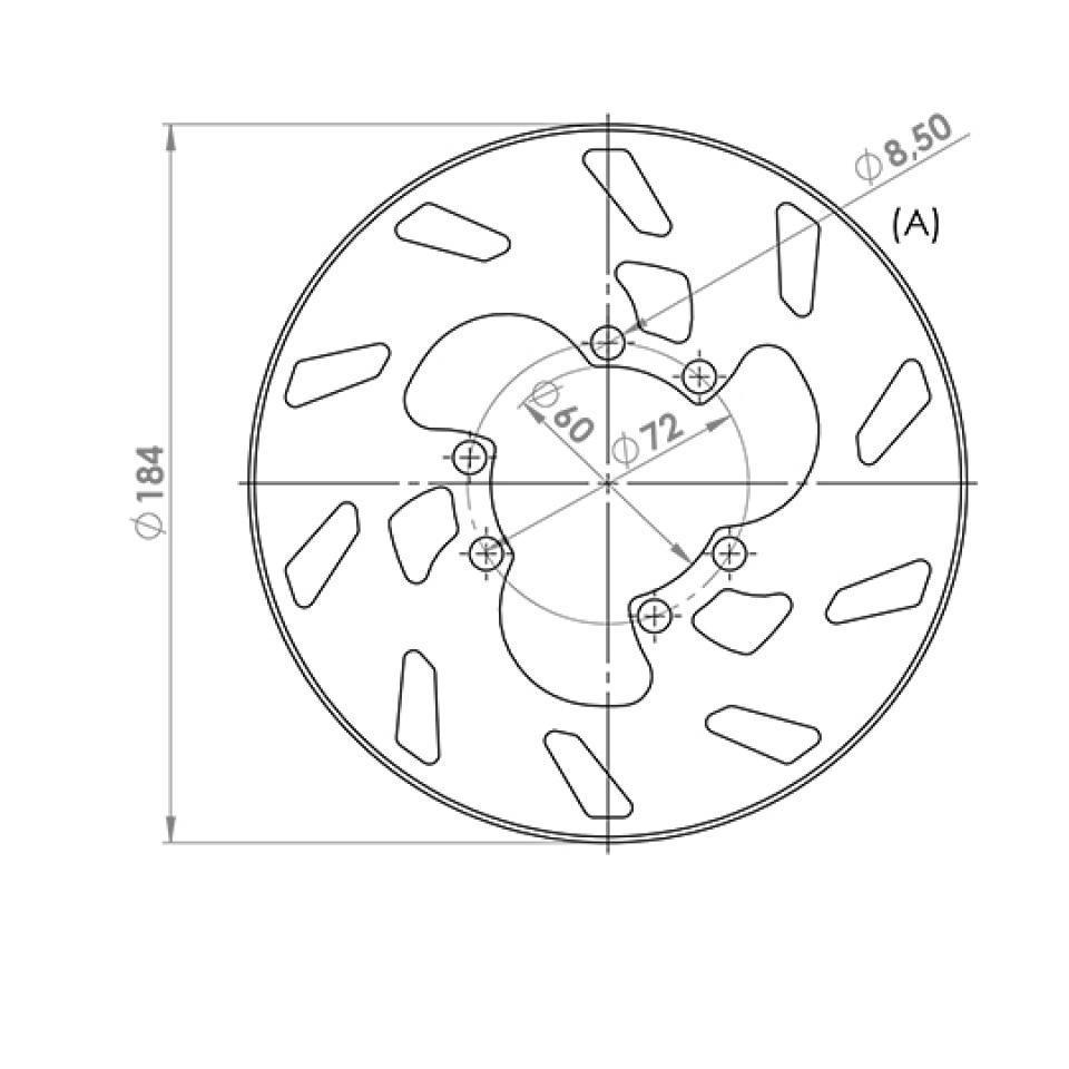 Disque de frein arrière NG Brakes pour Moto Gilera 50 H@K 1996 à 1998 Neuf