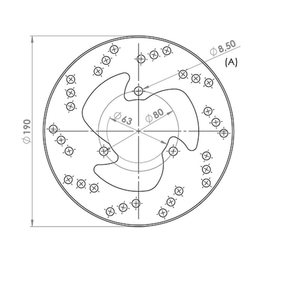 Disque de frein arrière NG Brakes pour Scooter Yamaha 180 Majesty 2001 à 2006 Neuf