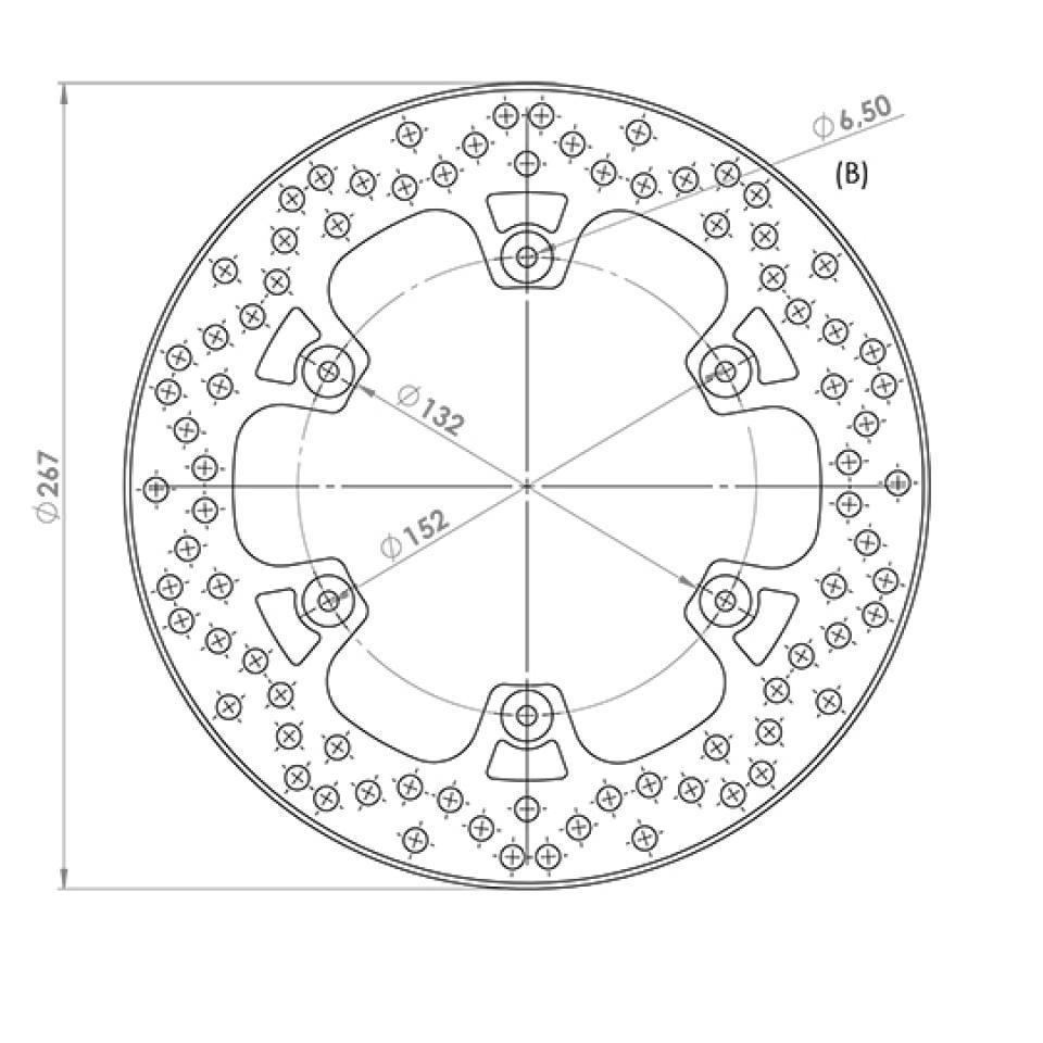 Disque de frein arrière NG Brakes pour Scooter Yamaha 500 T-Max 2001 à 2011 Neuf