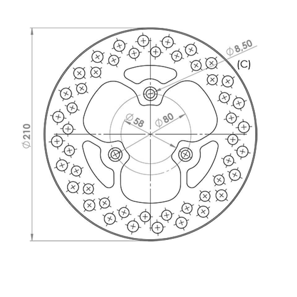 Disque de frein arrière NG Brakes pour Scooter Peugeot 125 Jet force 2007 Neuf