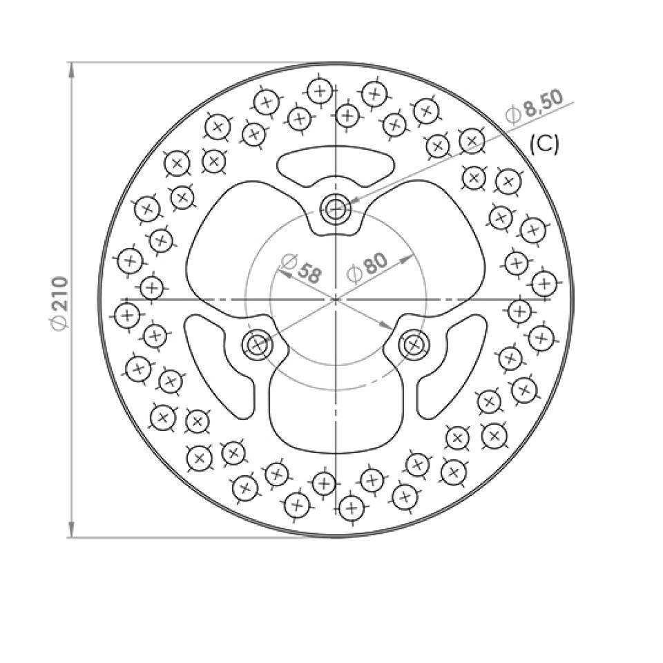 Disque de frein arrière NG Brakes pour Scooter Peugeot 125 Satelis Abs 2006 à 2019 Neuf