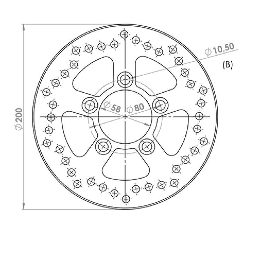 Disque de frein arrière NG Brakes pour Scooter Kymco 125 B&W 2000 à 2006 Neuf