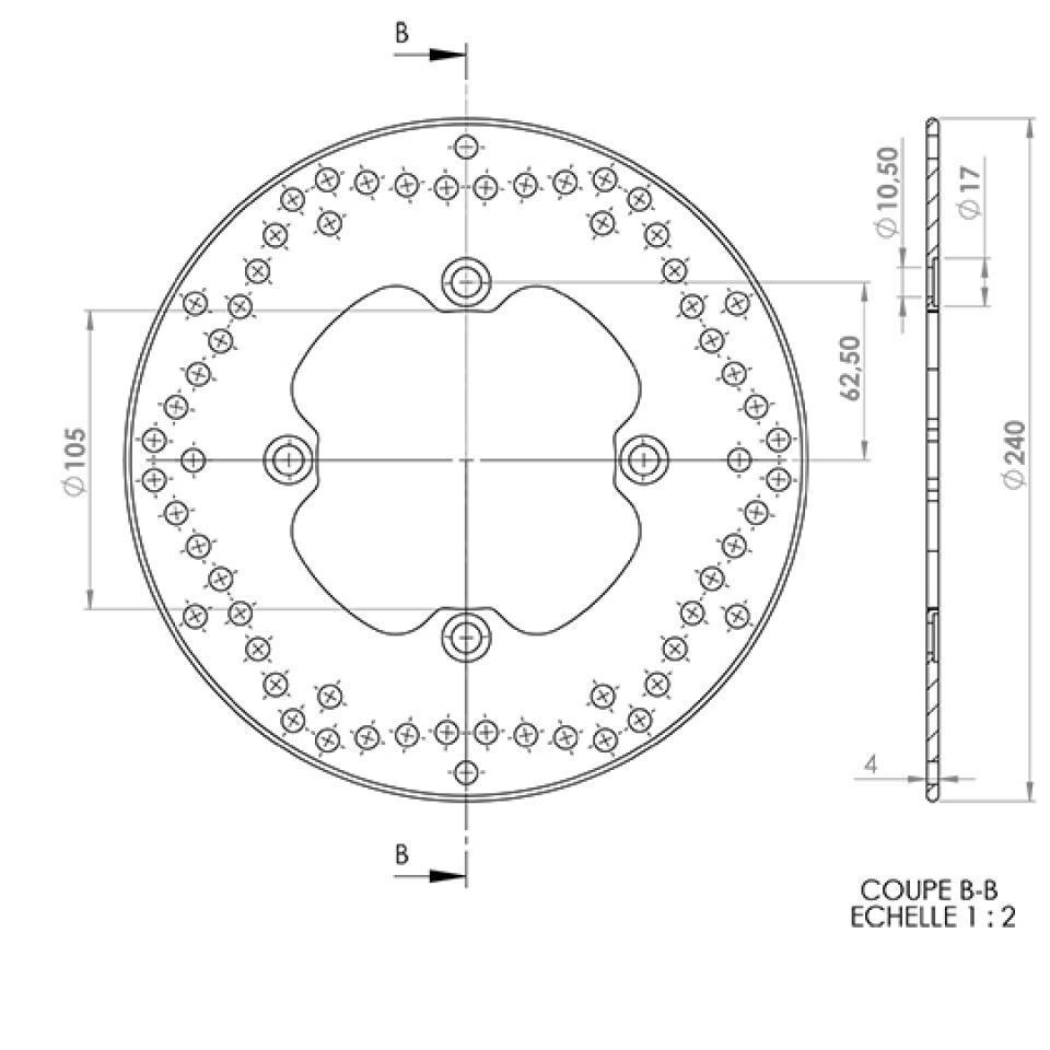 Disque de frein arrière NG Brakes pour Auto Neuf