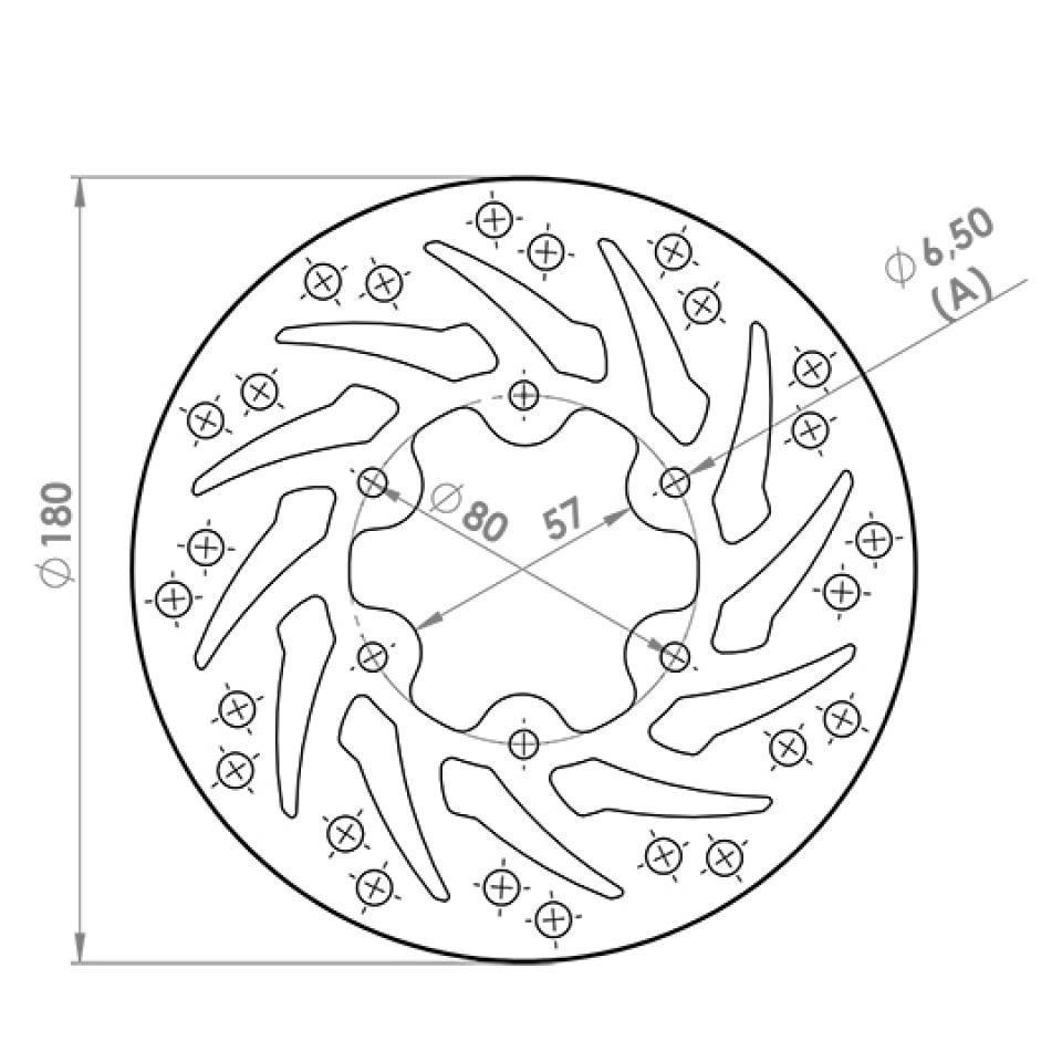 Disque de frein arrière NG Brakes pour Moto Derbi 50 GPR 2004 à 2009 Neuf