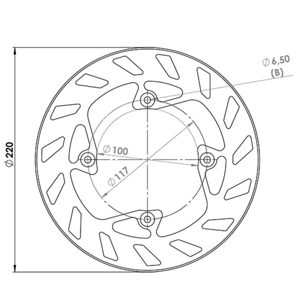 Disque de frein arrière NG Brakes pour Moto Beta 125 RR motard 2006 Neuf