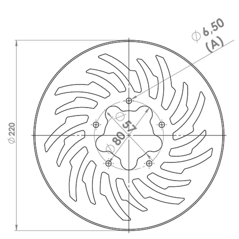 Disque de frein arrière NG Brakes pour Moto Rieju 125 NKD 2008 à 2009 Neuf