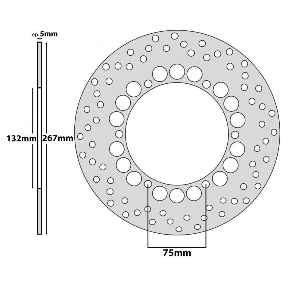 Disque de frein arrière P2R pour Scooter Yamaha 500 T-Max 2001 à 2011 Neuf