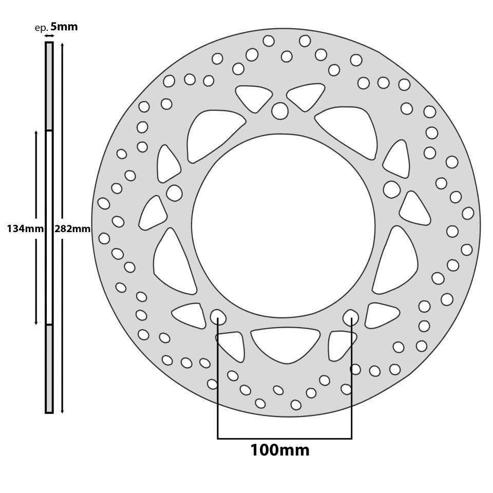 Disque de frein arrière P2R pour Scooter Yamaha 530 T-Max 2013 à 2018 Neuf