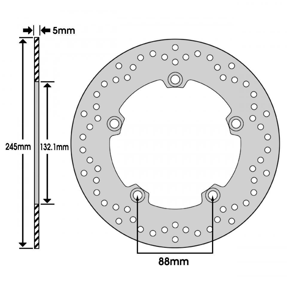Disque de frein arrière Newfren pour Moto Yamaha 700 MT-07 Après 2014 DF5322A Neuf