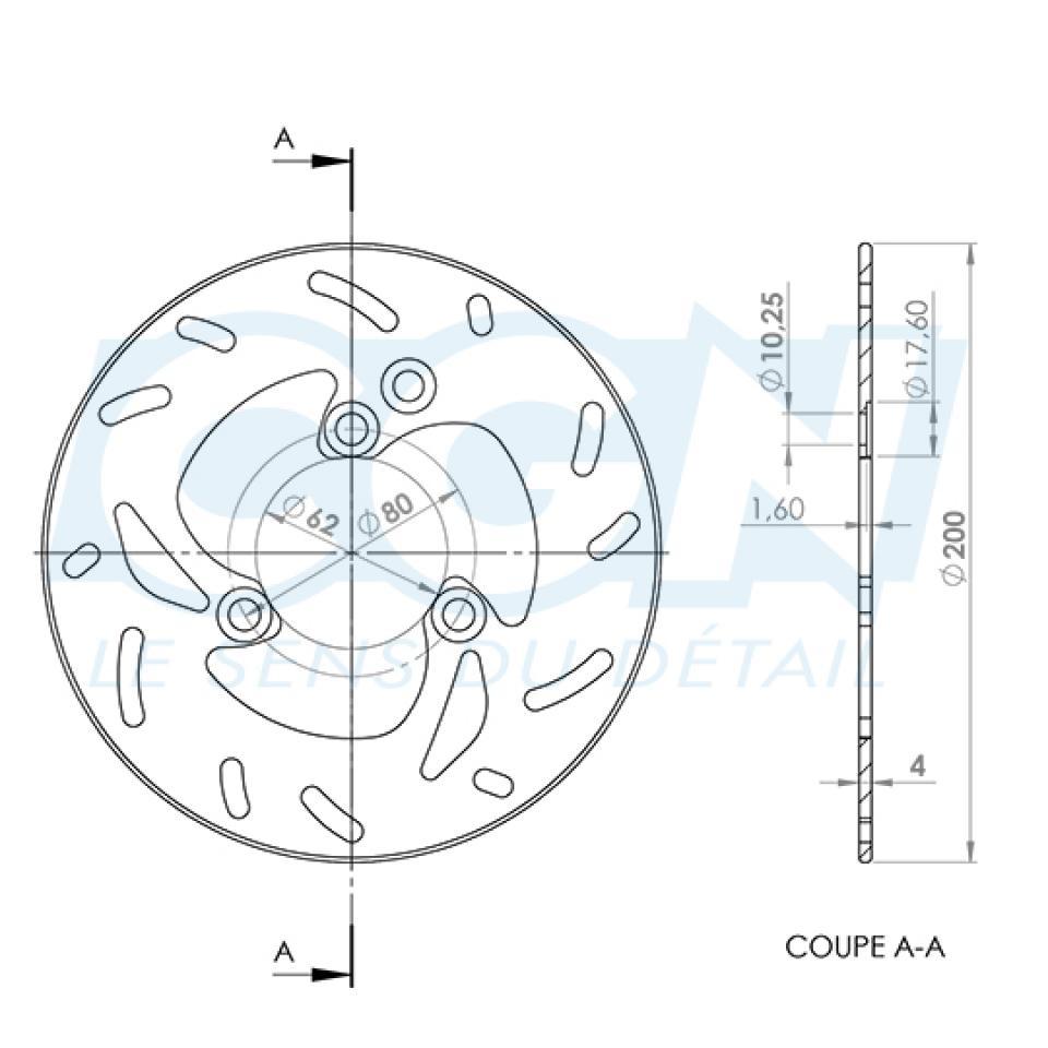 Disque de frein arrière NG Brakes pour Moto Rieju 50 MRT 2014 à 2018 Neuf