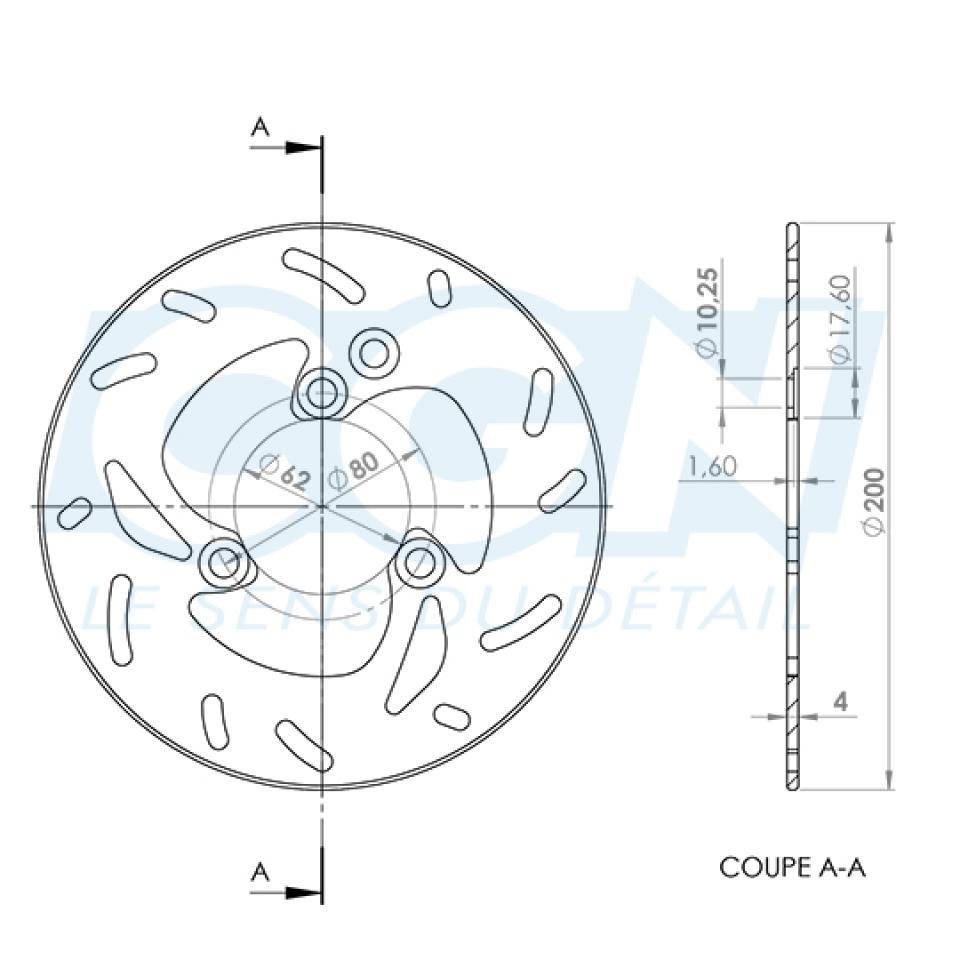 Disque de frein arrière NG Brakes pour Moto Rieju 50 MRT SM TROPHY Après 2017 Neuf