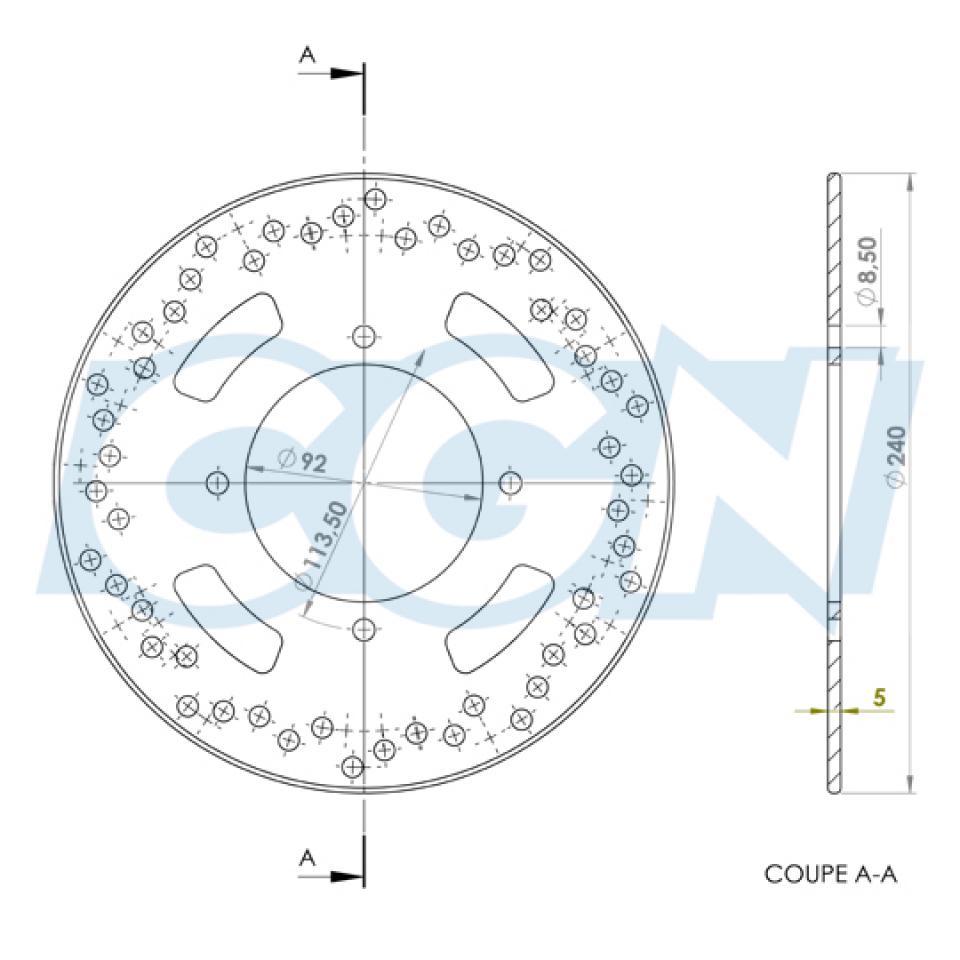 Disque de frein arrière Générique pour Scooter Yamaha 125 YP X-MAX 2005 à 2011 Neuf