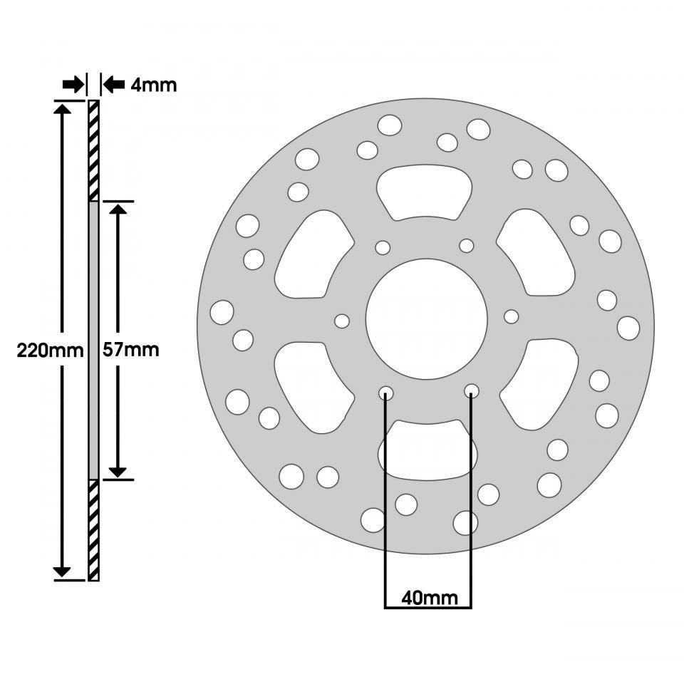 Disque de frein arrière IGM pour Moto Derbi 50 Senda DRD 2004 à 2008 Neuf