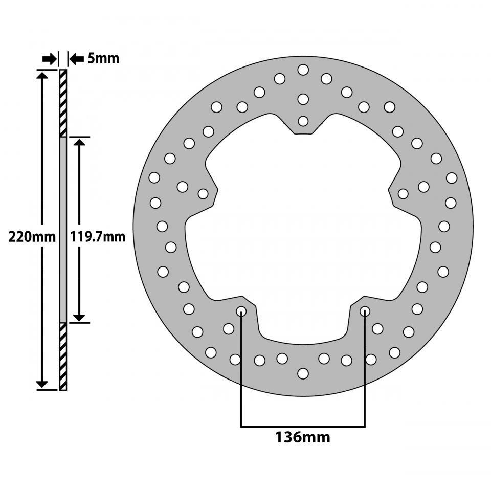Disque de frein arrière Newfren pour Moto BMW 1000 S Rr 2009 à 2018 Neuf
