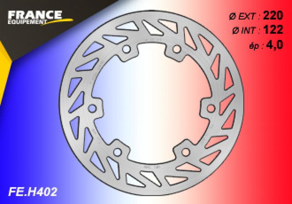 Disque de frein arrière France Equipement pour Moto Honda 125 CR 1985 à 1988 Ø220X122X4mm / AR Neuf