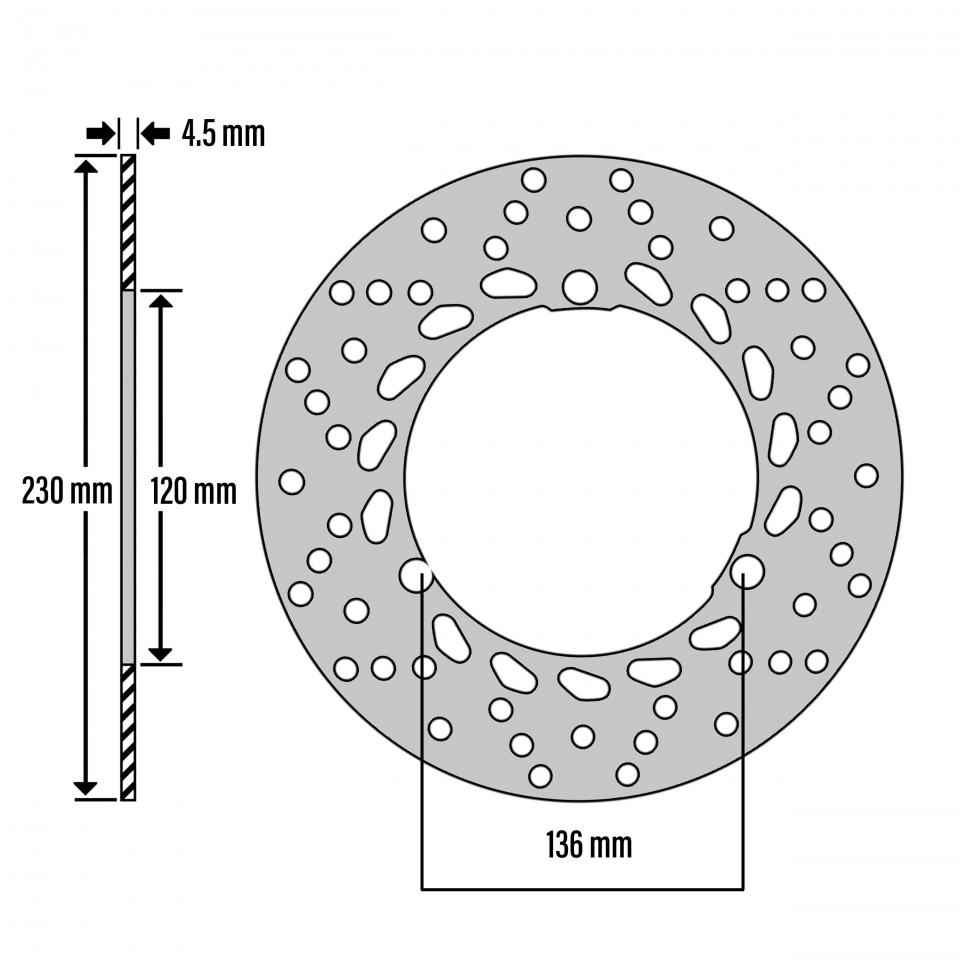 Disque de frein arrière Newfren pour pour Auto Neuf