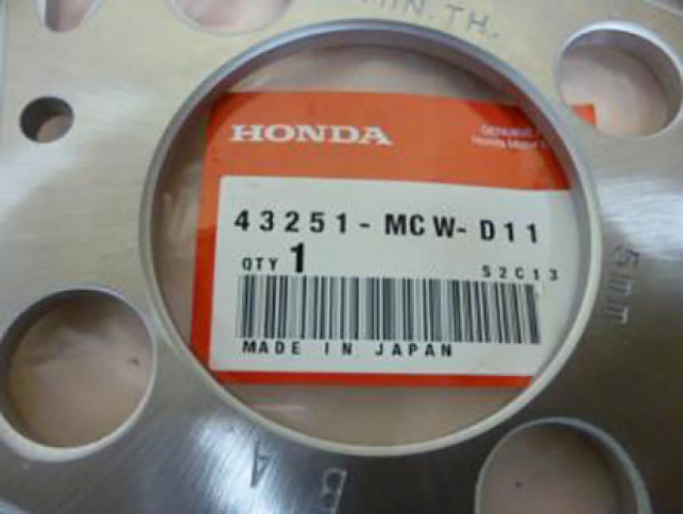 Disque de frein arrière origine pour Moto Honda 800 VFR 2002 à 2009 Ø256X110X6mm / AR / 43251-MCW-D11 Neuf