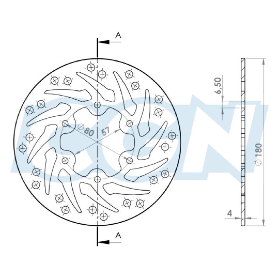 Disque de frein arrière NG Brakes pour Moto Derbi 50 GPR nude 2004 à 2009 Neuf