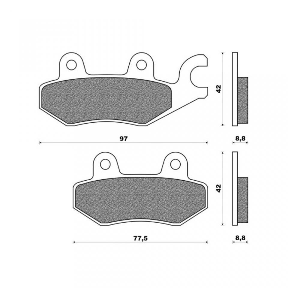 Kit disque de frein arrière One pour scooter Kymco 150 Agility R16 2008 à 2009