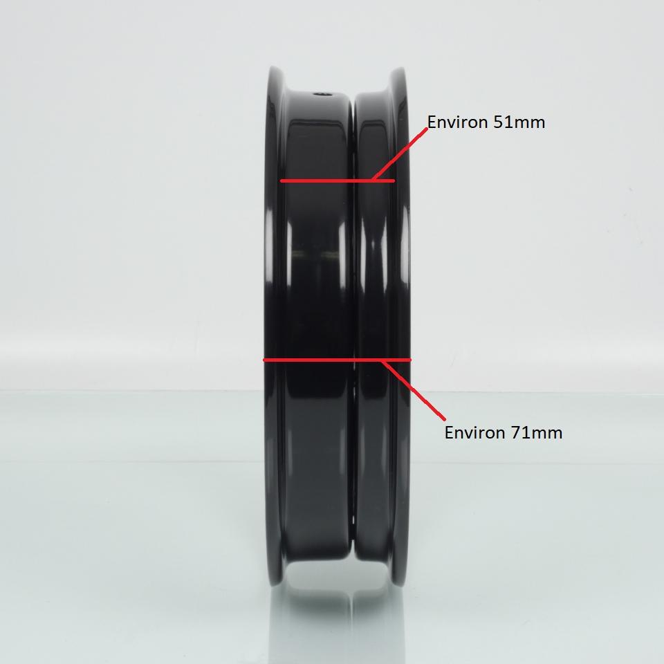 Jante avant RMS pour Scooter Piaggio 50 Vespa Special 1970 à 1983 noir / 10 pouces / 084631/0846315 Neuf