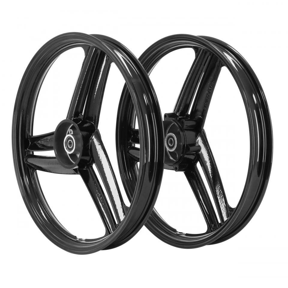 Jantes à bâtons noir 17x1.6 pouces type Grimeca pour mobylette Peugeot 103