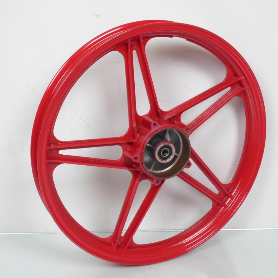 Jantes à bâtons rouge 17x1.6 pouces type Bernardi pour mobylette Peugeot 103 Vogue Neuf