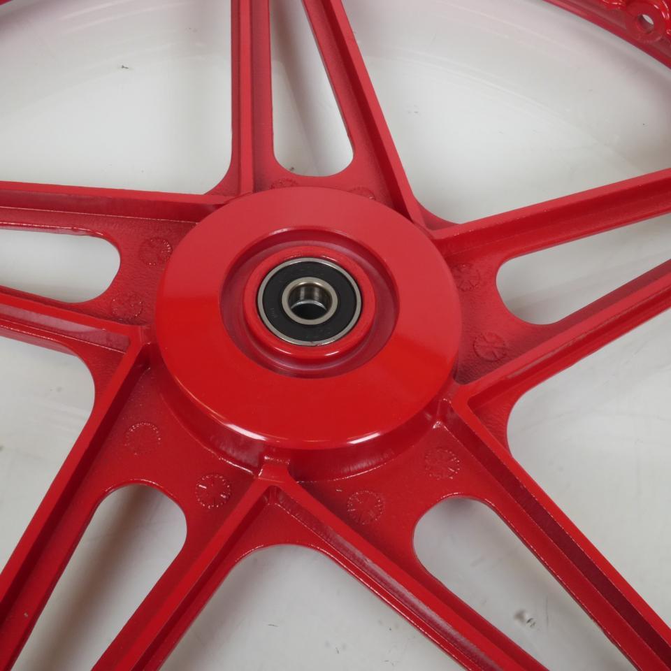 Jantes à bâtons rouge 17x1.6 pouces type Bernardi pour mobylette Peugeot 103 Vogue Neuf