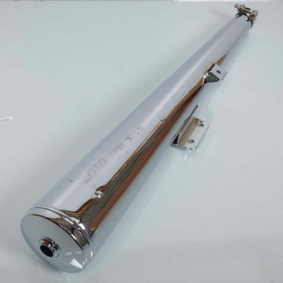 Silencieux d échappement SITO pour Moto Yamaha 500 SR 1978 à 1996 1243 / homologué chromé Neuf