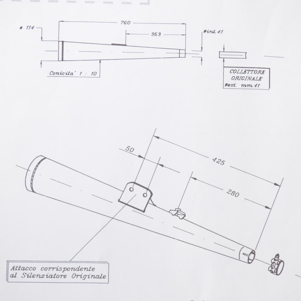 Silencieux d échappement SITO pour Moto Yamaha 500 SR 1978 à 1996 1243 / homologué chromé Neuf