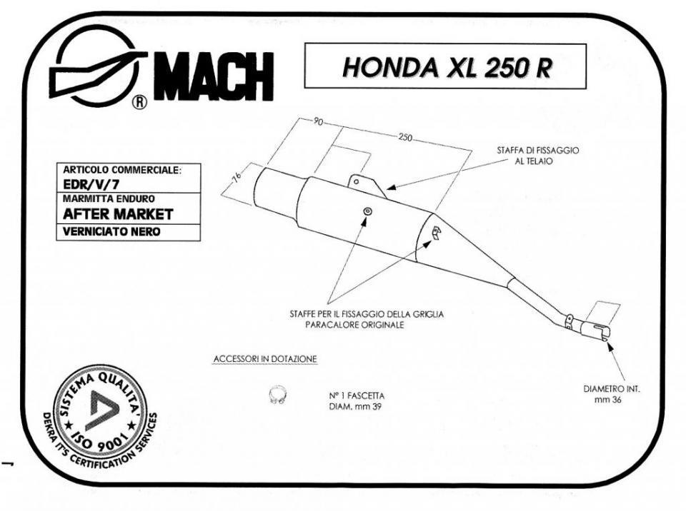 photo piece : Silencieux d échappement->Honda Xl R