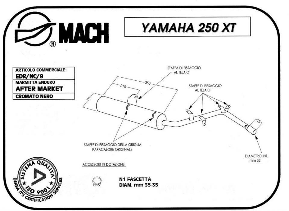 photo piece : Silencieux d échappement->Yamaha XT