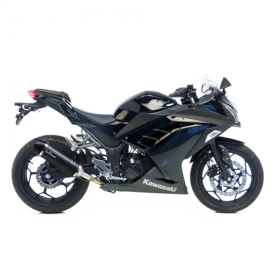 Silencieux pot échappement carbone Leovince pour moto Kawasaki Ninja 250 R 2013-2016