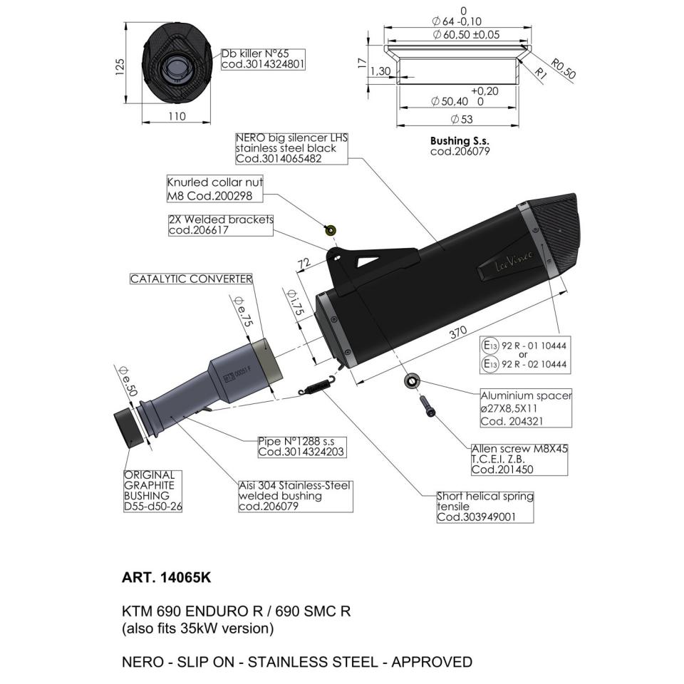 Silencieux d échappement pour KTM Enduro R