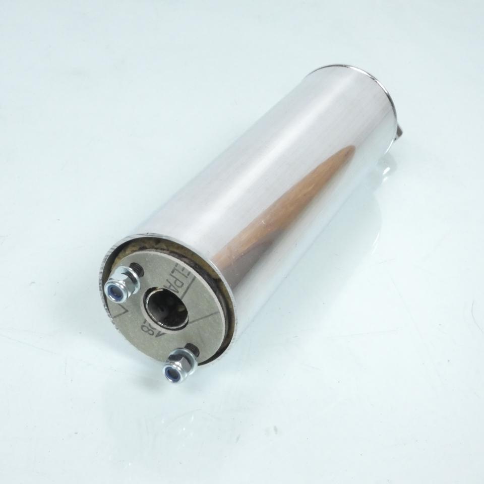 Silencieux cartouche de pot d'échappement 2 vis 37mm alu chrome pour scooter 50