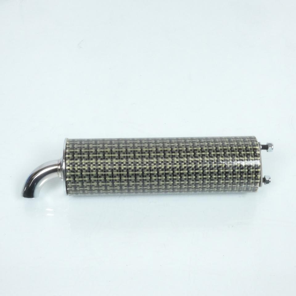 Silencieux cartouche de pot d'échappement 2 vis 37mm kevlar chrome pour scooter